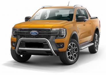 Preview: Trittbrett (Satz), D: 70 mm, Edelstahl poliert mit Trittflächen aus mattem Riffelblech, nur für Doppelkabiner Modell 2023